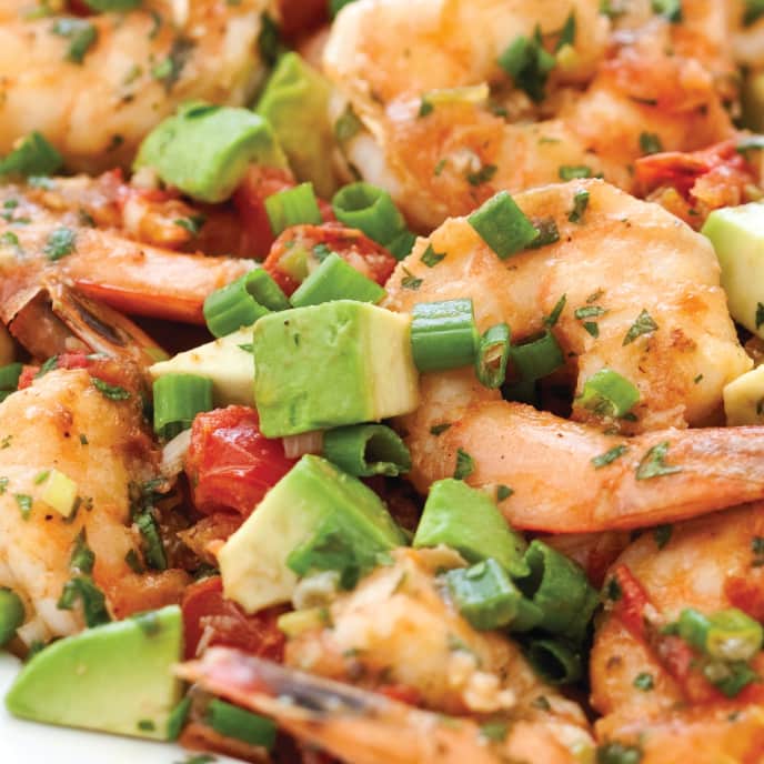 Seared Shrimp with Tomato, Lime, and Avocado Is a Summertime Classic